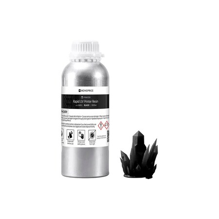 Monoprice MP Rapid UV 3D Printer Resin_ 1000ml_ Black 34605